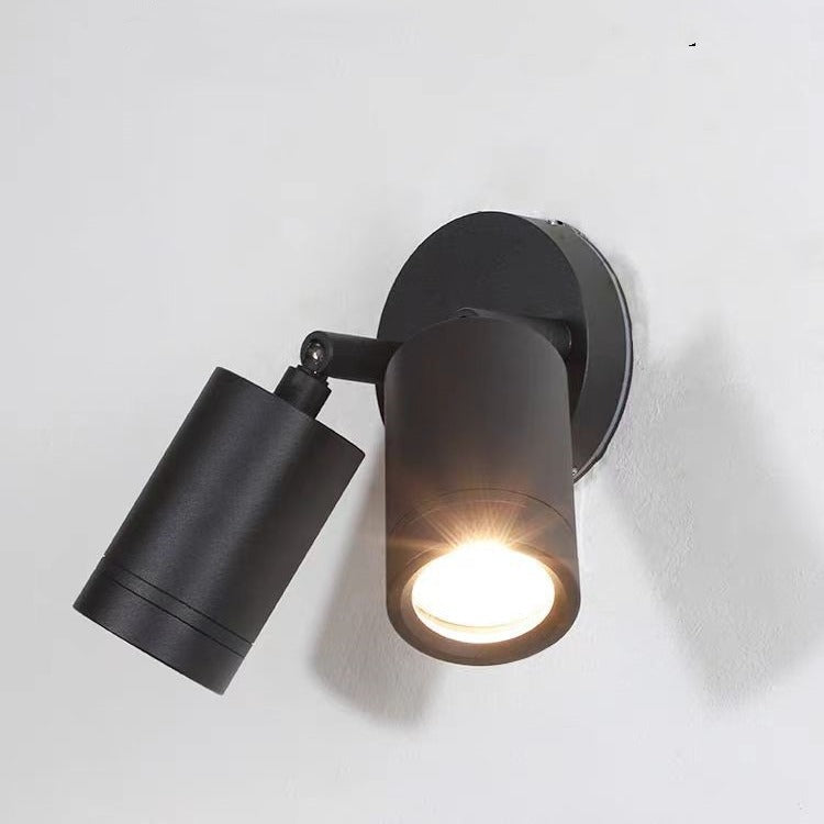 Lampada da parete LED a cilindro lungo regolabile in alluminio impermeabile per esterni, Moderno Semplice