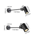 Lampada da parete LED a cilindro lungo regolabile in alluminio impermeabile per esterni, Moderno Semplice