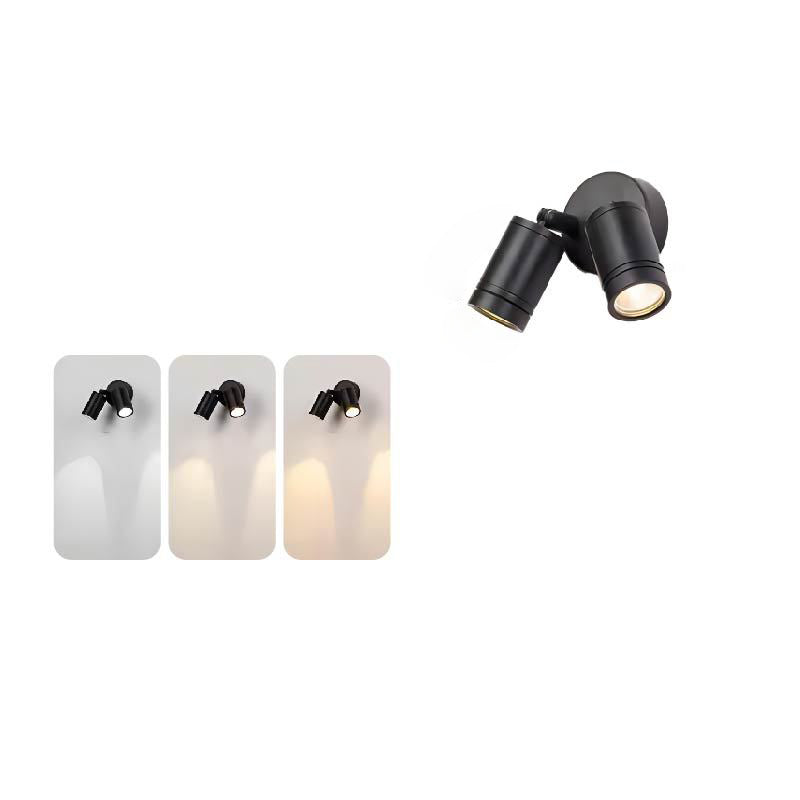 Lampada da parete LED a cilindro lungo regolabile in alluminio impermeabile per esterni, Moderno Semplice
