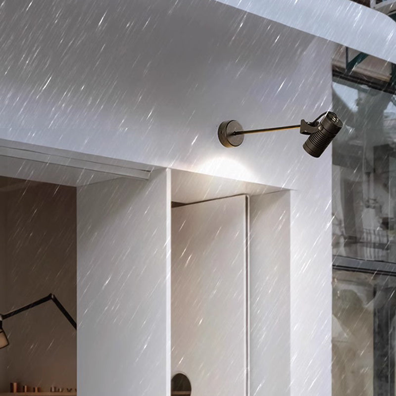 Lampada da parete LED a cilindro lungo regolabile in alluminio impermeabile per esterni, Moderno Semplice