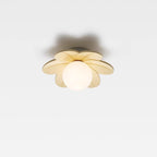 Luce da soffitto semi-incassata a 1 luce in vetro resina metallo fiore contemporaneo scandinavo per corridoio