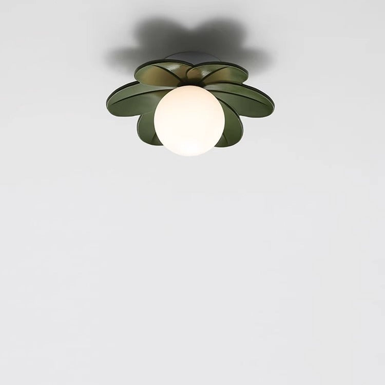 Luce da soffitto semi-incassata a 1 luce in vetro resina metallo fiore contemporaneo scandinavo per corridoio