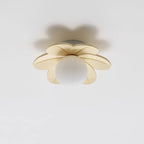 Luce da soffitto semi-incassata a 1 luce in vetro resina metallo fiore contemporaneo scandinavo per corridoio