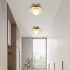 Luce da soffitto semi-incassata a 1 luce in vetro resina metallo fiore contemporaneo scandinavo per corridoio