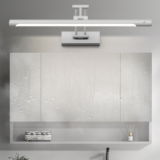 Applique da parete LED regolabile con sensore di movimento impermeabile in ferro, lampada a striscia per bagno