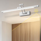 Applique da parete LED regolabile con sensore di movimento impermeabile in ferro, lampada a striscia per bagno