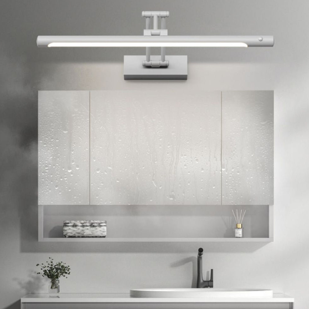 Applique da parete LED regolabile con sensore di movimento impermeabile in ferro, lampada a striscia per bagno