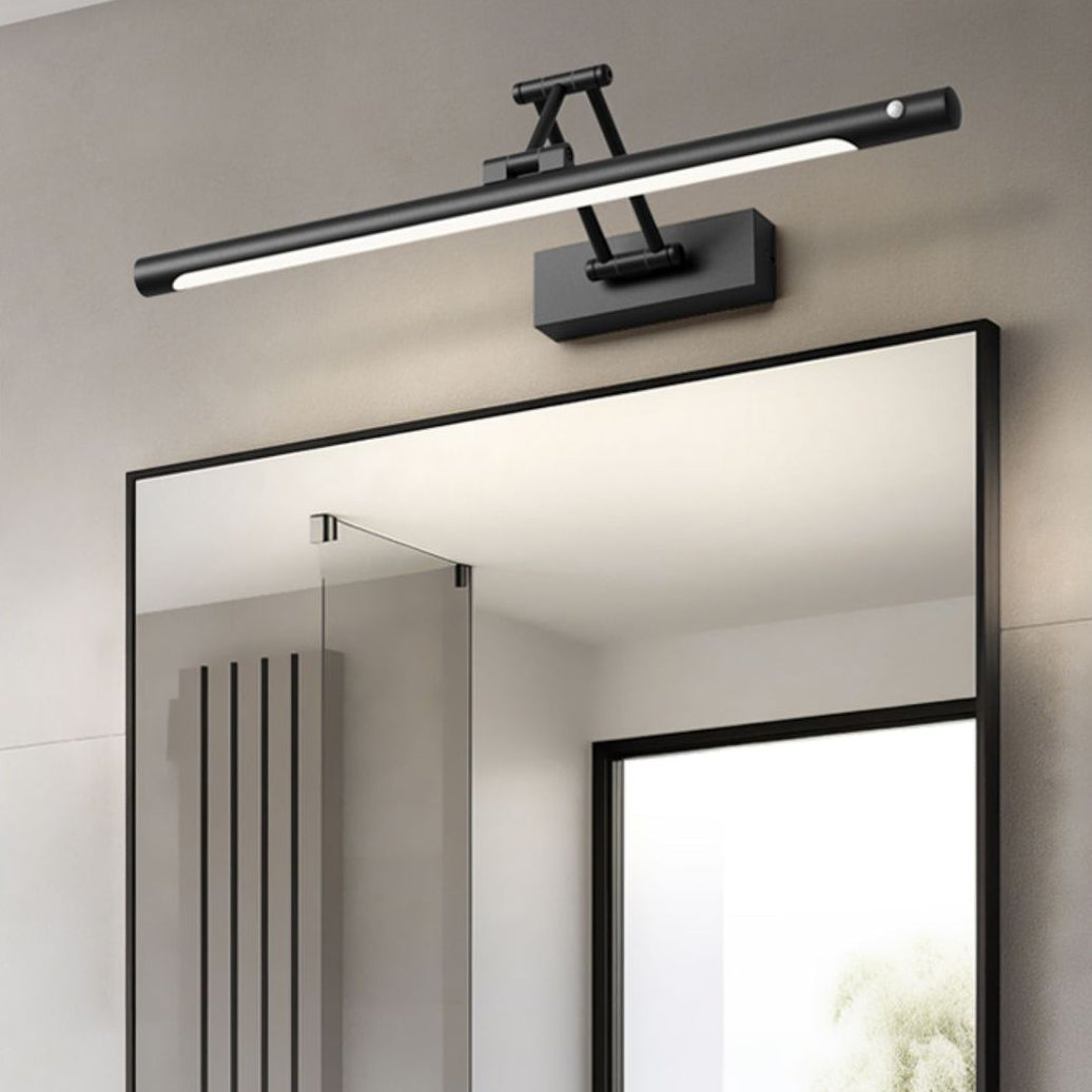 Applique da parete LED regolabile con sensore di movimento impermeabile in ferro, lampada a striscia per bagno