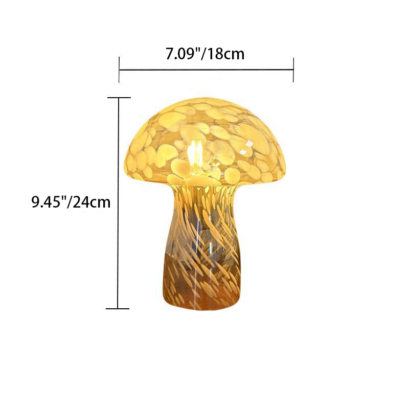 Lampada da Tavolo a Sfera in Vetro Art Deco Moderna per Comodino con 1 Luce