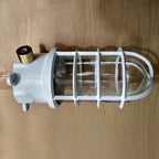 Lampada da soffitto semi-incassata in alluminio industriale contemporaneo, impermeabile, con cilindro in vetro, 1 luce, per esterni e patio