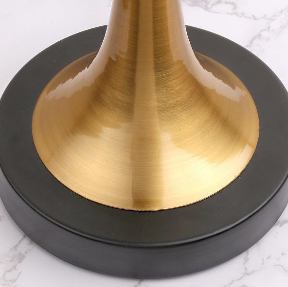 Lampada da Tavolo Dimmable a Sensore Touch in Metallo con Tessuto Retro Contemporaneo per Comodino