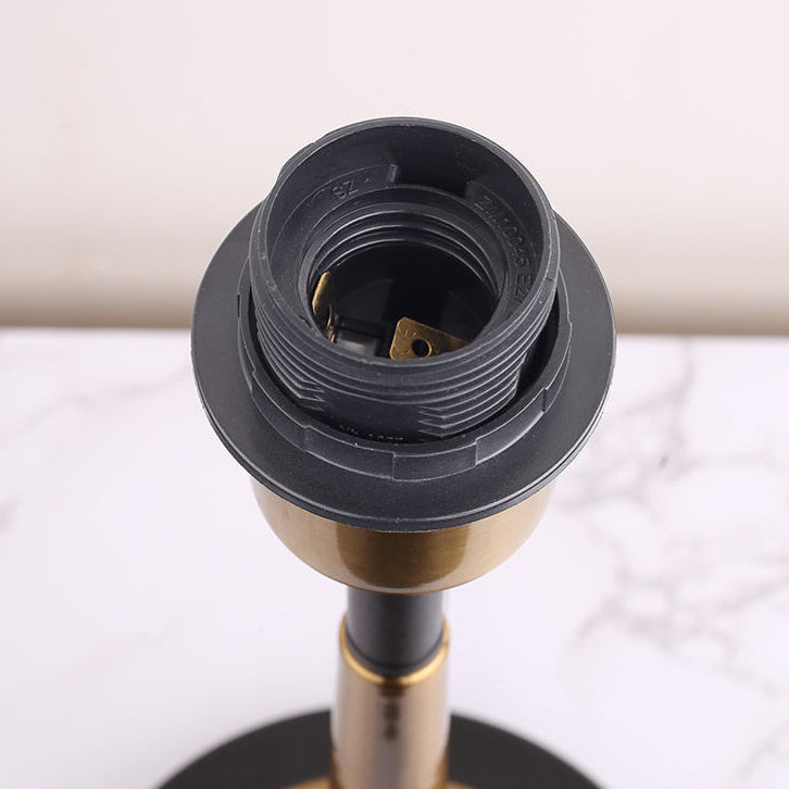 Lampada da Tavolo Dimmable a Sensore Touch in Metallo con Tessuto Retro Contemporaneo per Comodino