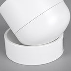 Faretto Rotante Rotondo in Alluminio LED Scandinavo Contemporaneo da Soffitto Semi-Incastrato per Soggiorno