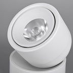 Faretto Rotante Rotondo in Alluminio LED Scandinavo Contemporaneo da Soffitto Semi-Incastrato per Soggiorno