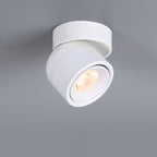 Faretto Rotante Rotondo in Alluminio LED Scandinavo Contemporaneo da Soffitto Semi-Incastrato per Soggiorno