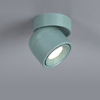 Faretto Rotante Rotondo in Alluminio LED Scandinavo Contemporaneo da Soffitto Semi-Incastrato per Soggiorno