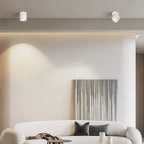 Faretto Rotante Rotondo in Alluminio LED Scandinavo Contemporaneo da Soffitto Semi-Incastrato per Soggiorno