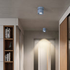 Faretto Rotante Rotondo in Alluminio LED Scandinavo Contemporaneo da Soffitto Semi-Incastrato per Soggiorno