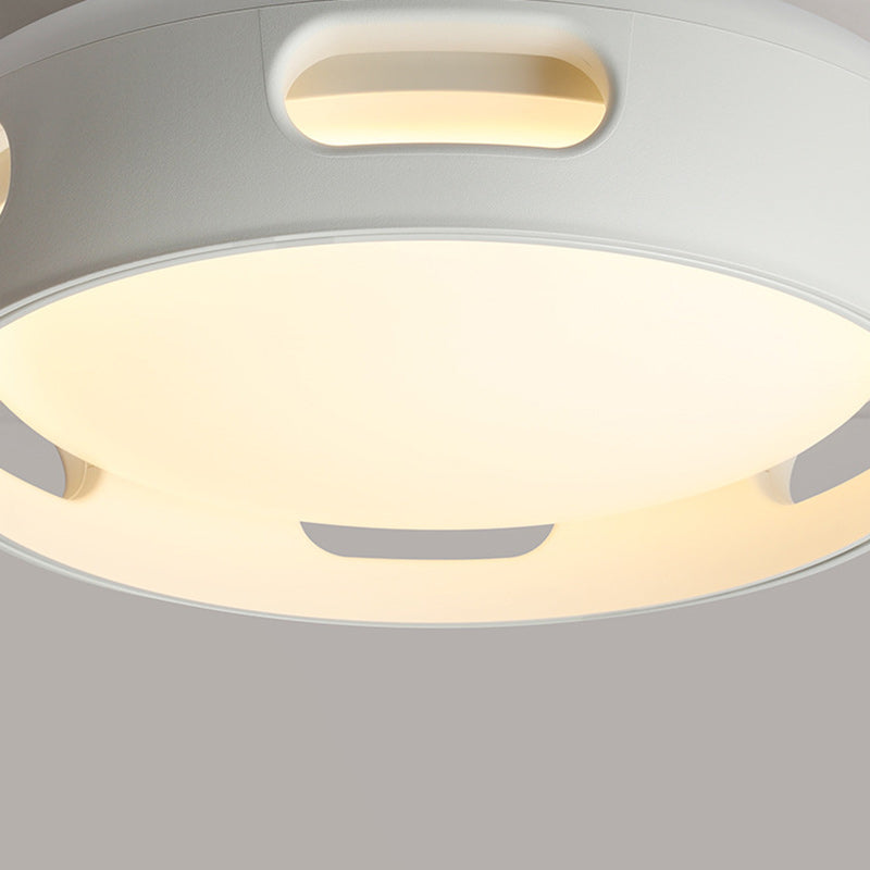 Ventilatore a soffitto LED semincasso in acrilico senza pale in stile nordico contemporaneo per camera da letto
