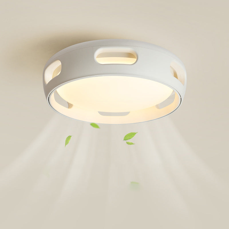 Ventilatore a soffitto LED semincasso in acrilico senza pale in stile nordico contemporaneo per camera da letto