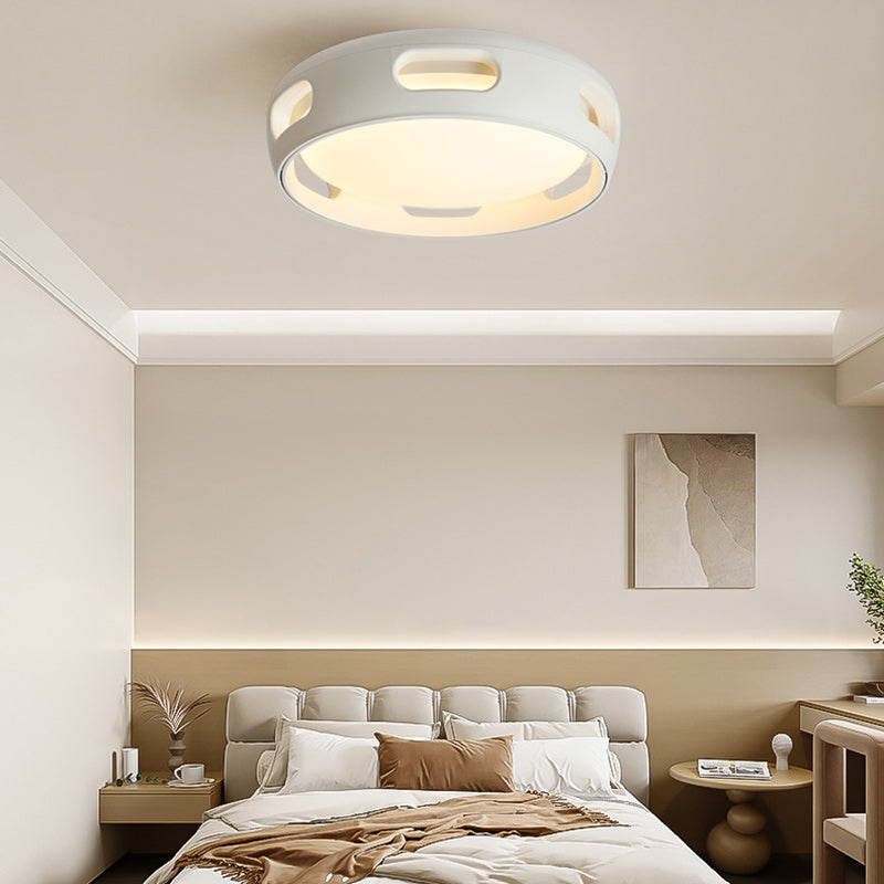 Ventilatore a soffitto LED semincasso in acrilico senza pale in stile nordico contemporaneo per camera da letto