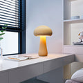 Lampada da Tavolo LED a Fungo Ricaricabile in Legno Massello Scandinava Contemporanea Luce Notturna per Comodino