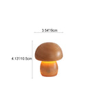 Lampada da Tavolo LED a Fungo Ricaricabile in Legno Massello Scandinava Contemporanea Luce Notturna per Comodino