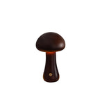 Lampada da Tavolo LED a Fungo Ricaricabile in Legno Massello Scandinava Contemporanea Luce Notturna per Comodino