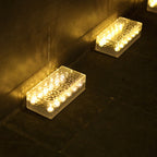 Luce LED da Esterno Rectangolare in Acrilico Impermeabile Solare a Semplicità Moderna per Giardino