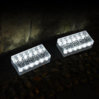 Luce LED da Esterno Rectangolare in Acrilico Impermeabile Solare a Semplicità Moderna per Giardino