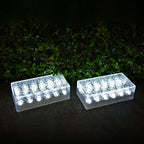Luce LED da Esterno Rectangolare in Acrilico Impermeabile Solare a Semplicità Moderna per Giardino