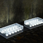 Luce LED da Esterno Rectangolare in Acrilico Impermeabile Solare a Semplicità Moderna per Giardino