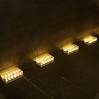 Luce LED da Esterno Rectangolare in Acrilico Impermeabile Solare a Semplicità Moderna per Giardino