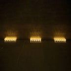 Luce LED da Esterno Rectangolare in Acrilico Impermeabile Solare a Semplicità Moderna per Giardino