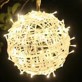 Decorazione a Sfera Appesa Waterproof in PVC Stile Art Deco Moderno con Luce LED per Esterni, Lampada da Giardino