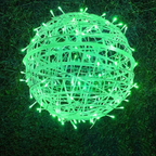 Decorazione a Sfera Appesa Waterproof in PVC Stile Art Deco Moderno con Luce LED per Esterni, Lampada da Giardino
