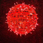 Decorazione a Sfera Appesa Waterproof in PVC Stile Art Deco Moderno con Luce LED per Esterni, Lampada da Giardino