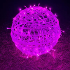 Decorazione a Sfera Appesa Waterproof in PVC Stile Art Deco Moderno con Luce LED per Esterni, Lampada da Giardino