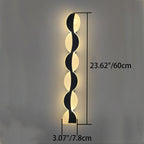 Lampada da Parete LED a Striscia Ondulata in Alluminio Acrilico Impermeabile Solare di Moderno Semplicità per Esterni Patio