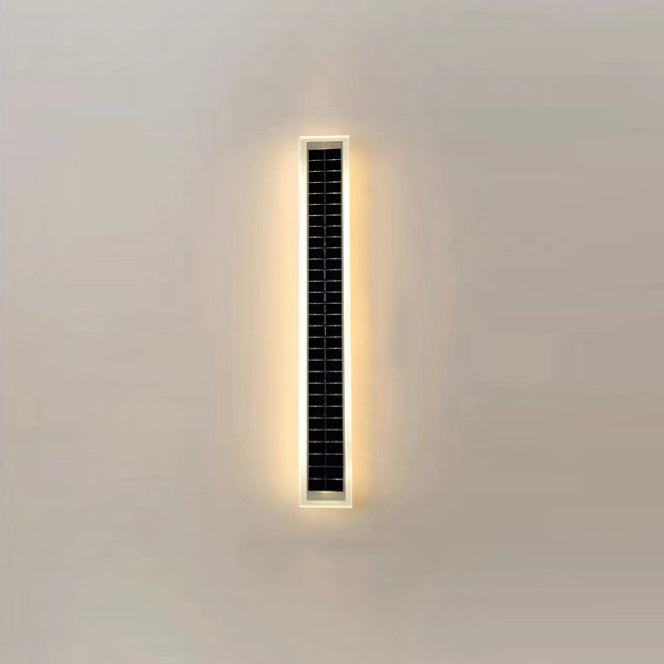 Lampada da Parete LED a Striscia Ondulata in Alluminio Acrilico Impermeabile Solare di Moderno Semplicità per Esterni Patio