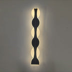 Lampada da Parete LED a Striscia Ondulata in Alluminio Acrilico Impermeabile Solare di Moderno Semplicità per Esterni Patio