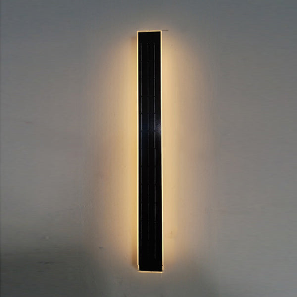 Lampada da Parete LED a Striscia Ondulata in Alluminio Acrilico Impermeabile Solare di Moderno Semplicità per Esterni Patio