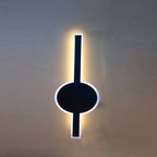 Lampada da Parete LED a Striscia Ondulata in Alluminio Acrilico Impermeabile Solare di Moderno Semplicità per Esterni Patio