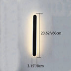 Lampada da Parete LED a Striscia Ondulata in Alluminio Acrilico Impermeabile Solare di Moderno Semplicità per Esterni Patio