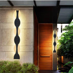 Lampada da Parete LED a Striscia Ondulata in Alluminio Acrilico Impermeabile Solare di Moderno Semplicità per Esterni Patio