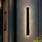 Lampada da Parete LED a Striscia Ondulata in Alluminio Acrilico Impermeabile Solare di Moderno Semplicità per Esterni Patio