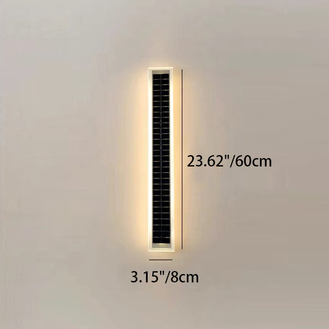 Lampada da Parete LED a Striscia Ondulata in Alluminio Acrilico Impermeabile Solare di Moderno Semplicità per Esterni Patio