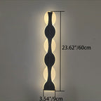 Lampada da Parete LED a Striscia Ondulata in Alluminio Acrilico Impermeabile Solare di Moderno Semplicità per Esterni Patio