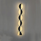 Lampada da Parete LED a Striscia Ondulata in Alluminio Acrilico Impermeabile Solare di Moderno Semplicità per Esterni Patio