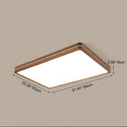Moderna Luce a Soffitto LED Slim in Legno di Noce